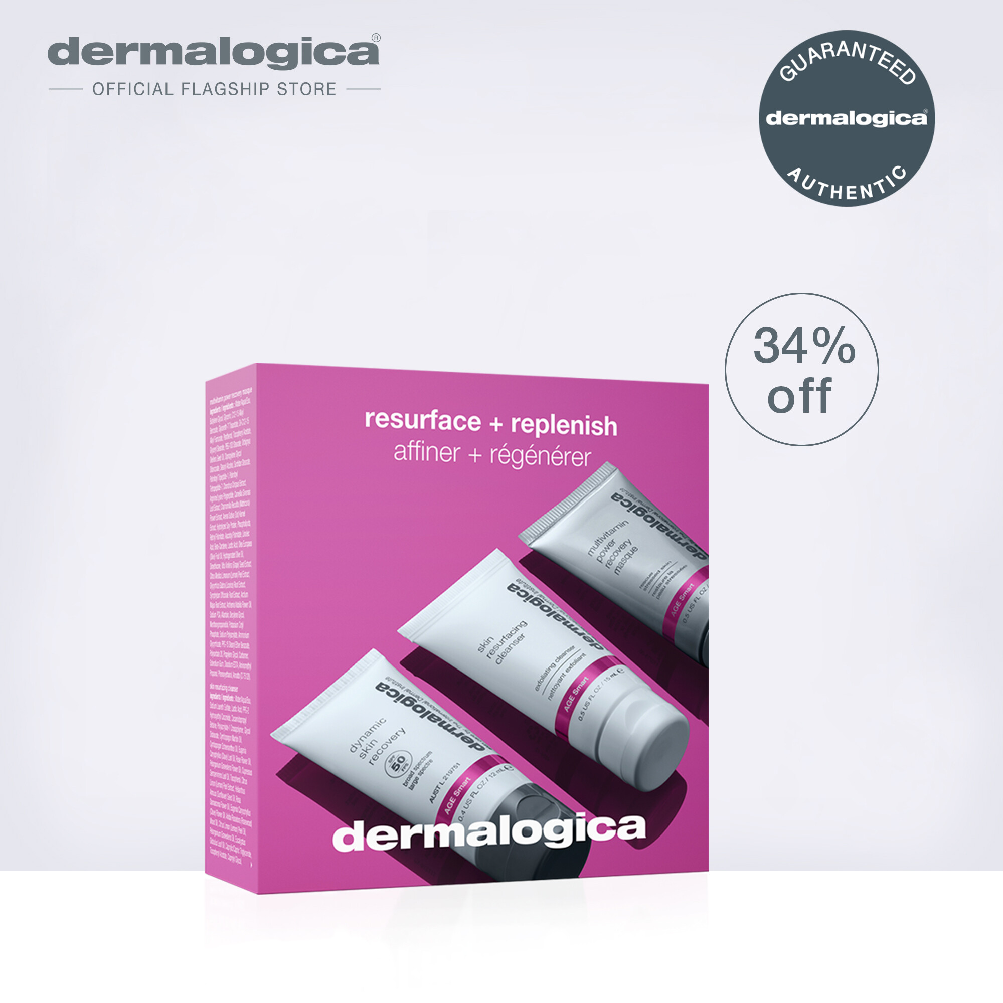 Gambar [Value Set] dermalogica resurface + replenish trio, resurface and replenish stressed skin trio