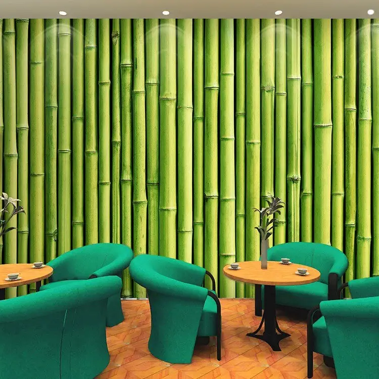 Custom Photo Wall Mural 3d Bamboo Garden Bamboo Wallpaper Restaurant Large Green Wallpaper Poster Home Decor Lazada Ph