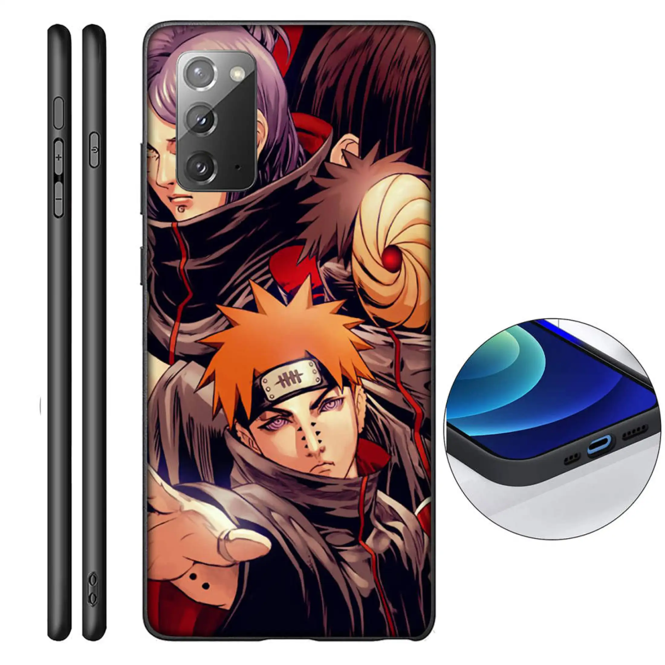 Soft Casing X545 Sasuke Akatsuki Naruto Logo Anime Silicone Cover For Oppo Reno 3 4 F3 F5 F7 F9 F17 Pro R9s A1k A1 A8 A12 2 2 A52 A12e A31 A37