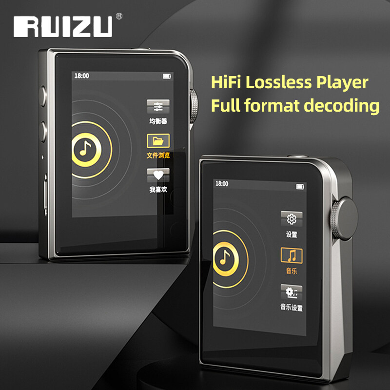 RUIZU Máy Nghe Nhạc MP3 Âm Nhạc HiFi A58 24Bit DSD256 Giải Mã Lossless Máy Nghe Nhạc MP3 Thể Thao Mini Màn Hình IPS HD Cảm Ứng Toàn Phần 2 Inch Với Bộ Cân Bằng EQ Hỗ Trợ Đồng Hồ Báo Thức Lịch Bấm Giờ