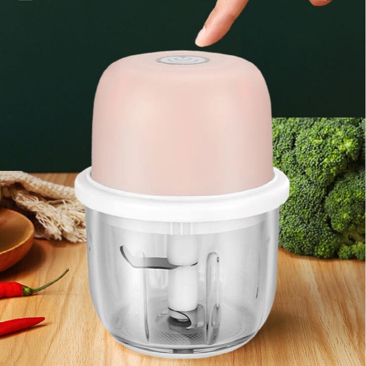 Gambar high quality Small electric meat grinder glass play the garlic garlic electromechanical dynamic meat dao garlic mashed garlic ginger mud broken dishes