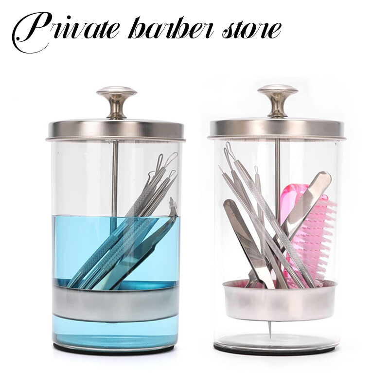 Lược cắt tóc hộp thủy tinh dụng cụ làm móng dụng cụ làm tóc chai salon