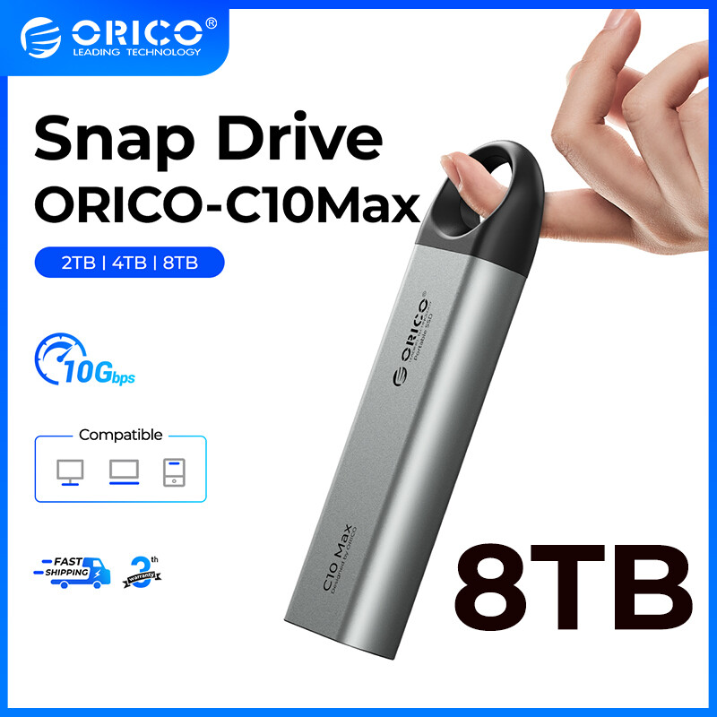 ORICO Snap Drive Portable SSD 2TB 4TB 8TB Massive Data Handled with Ease 2GB in 3s Metal Body Heat Outdoor Shooting ราคา 28,612 บาท*ส่งฟรี