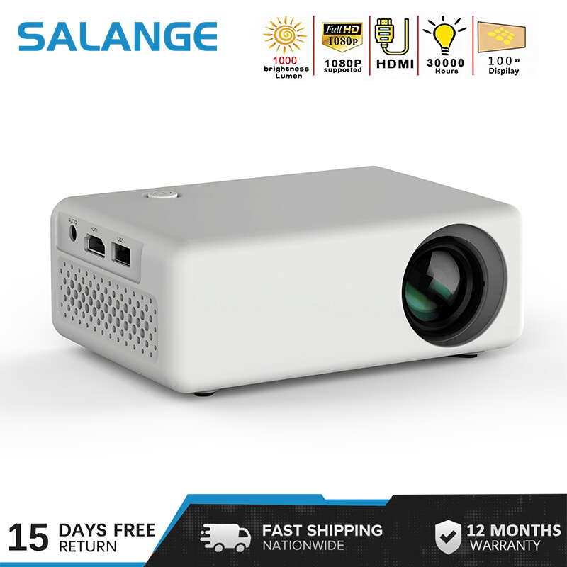 Salange pl1 máy chiếu mini 1080p hỗ trợ loa stereo 480*360 led video beamer cho ios android thiết bị tv stick roku xbox ps4 hdmi