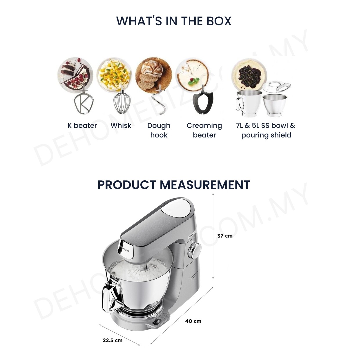 Kenwood Kvl85004si Titanium Chef Baker Xl Stand Mixer Kitchen Machine 7l 1200w Silver 8320