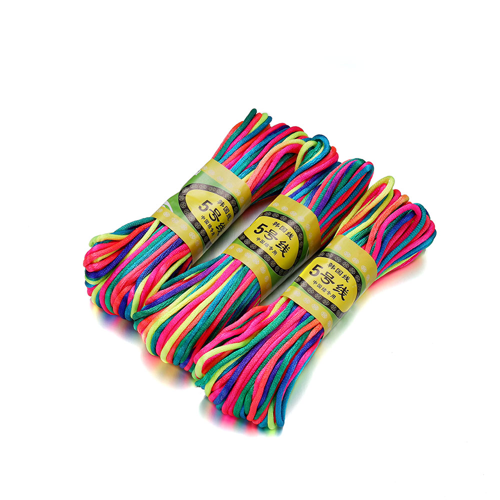 St. Kunkka Dây Bện Nylon 24 Màu 20 Mét Dây Thắt Nút Macrame Trung Quốc Dây Bện Vòng Tay Dây Bện Dây Shamballa Đính Hạt Tua Rua Tự Làm