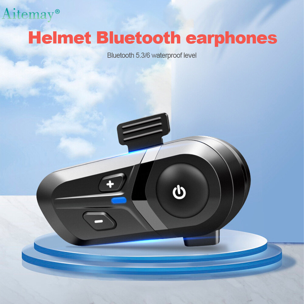 Aitemay Bluetooth xe gắn máy Tai nghe Mũ bảo hiểm TWS bluetooth không dây 5.3 Tai nghe IPX6 chống thấm nước hỗ trợ kết nối 2 điện thoại cùng một thời gian