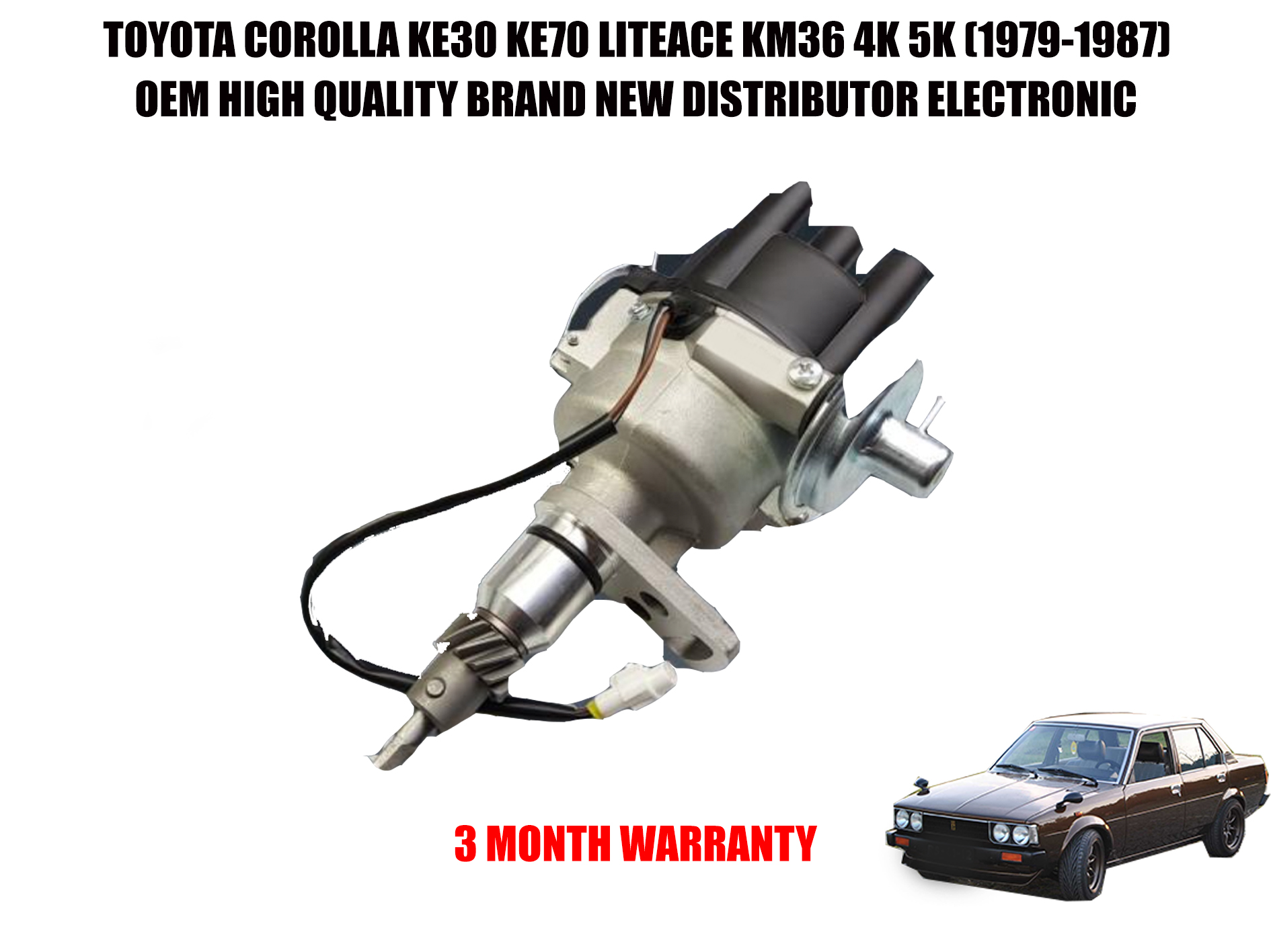 Electronic Distributor For Toyota 3K 4K 5K – LiteAce KM30-KM80, Part DIST-5K-2H