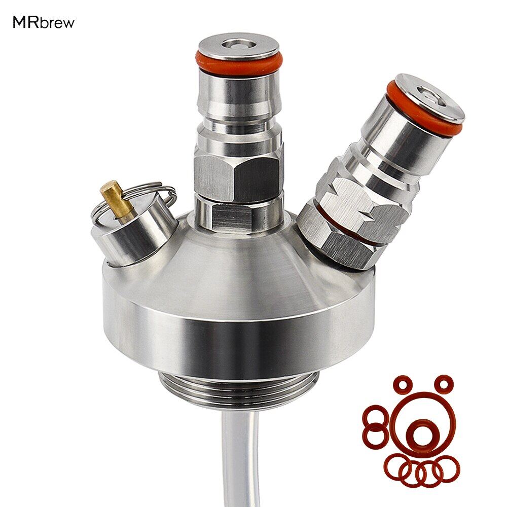 Gambar Lanza De Barril De Cerveza Con Bloqueo De Bola, Dispensador De Grifo De Vino De Acero Inoxidable Para 2L 3.6L 5L 10L, Lanza De Barril Growler Con Válvula De Alivio De Presión