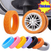 "Silicone Wheel Protection Rings for Luggage - Brand Name"