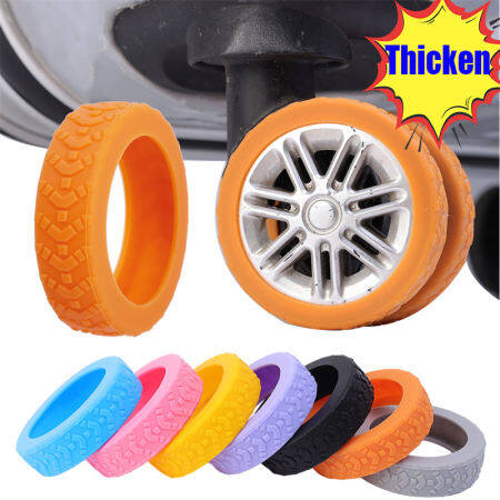 "Silicone Wheel Protection Rings for Luggage - Brand Name"