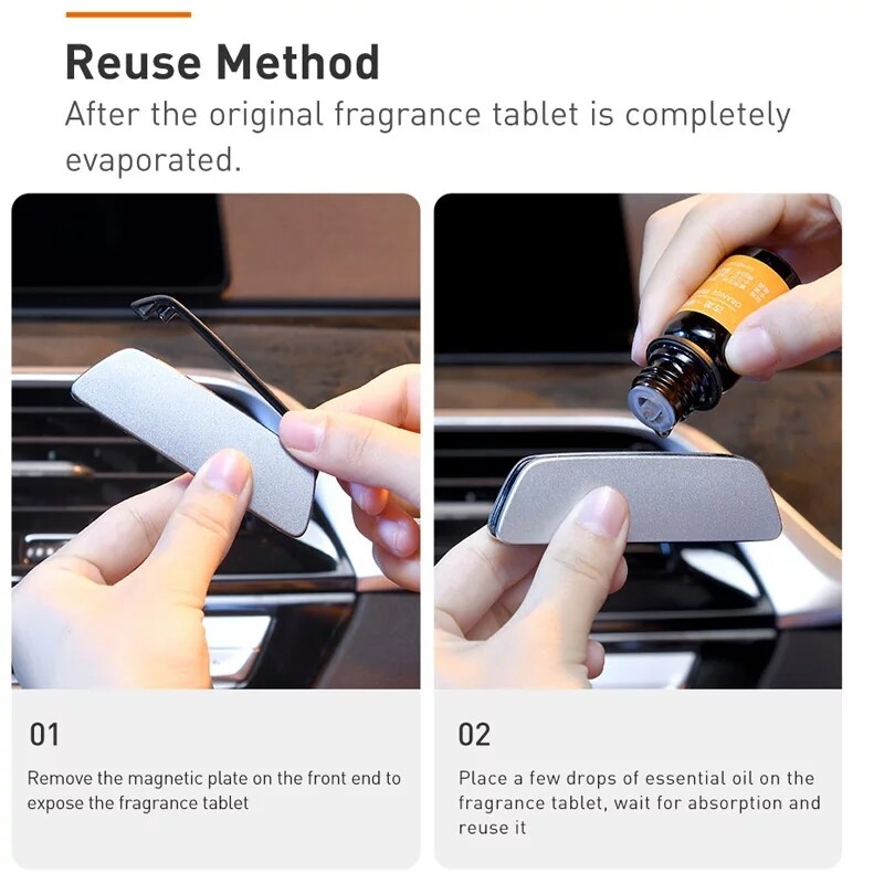 Baseus Car Air Freshener Metal Ceramic Fragrance For Auto Interior