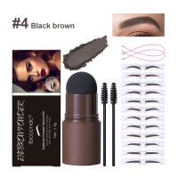 IBCCCNDC New Eyebrow Powder Set One Step Eyebrow Stamp Shaping Kit Eye Brow Gel Stamp Makeup Kit with 12 Reusable Eyebrow Stencils Eyebrow Brushes