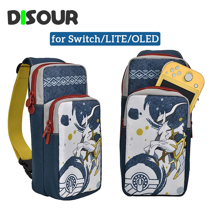 Disour splatoons arceus túi đeo chéo cho nintendo switch túi du lịch túi đựng đồ đeo vai cho switch oled lite túi bảo vệ bảng điều khiển