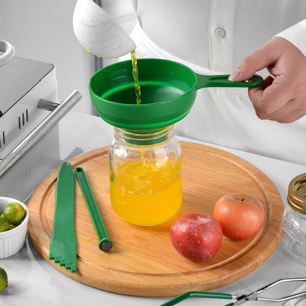 1PC có thể gập lại bằng nhựa miệng rộng Phễu, mứt Phễu, đường kính lớn