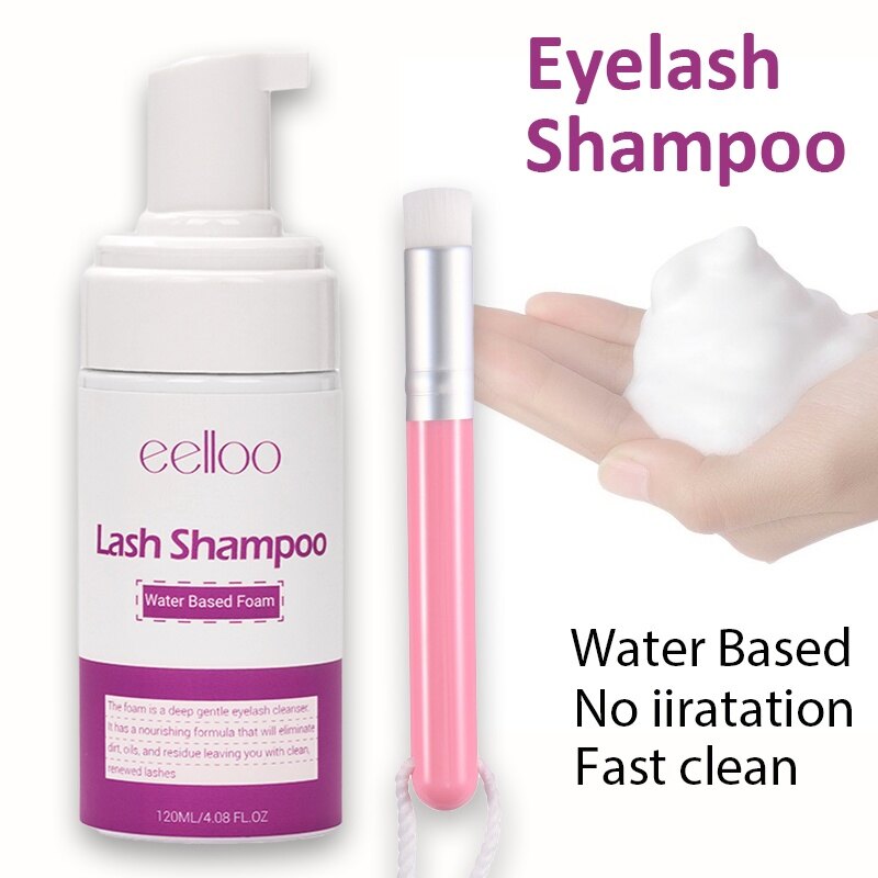 Gambar 100ml Eyelash Extension Wash Cleaning Foam Lash Shampoo Cleanser Mossue Makeup Lashes Clean  Eyelashes Cleaner Tools