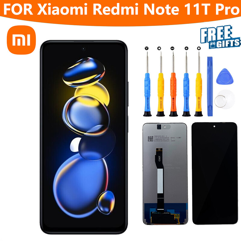 6.6 "cho xiaomi redmi note 11t pro màn hình cảm ứng số hóa màn hình lcd lắp ráp cho redmi note 11t pro thay thế màn hình