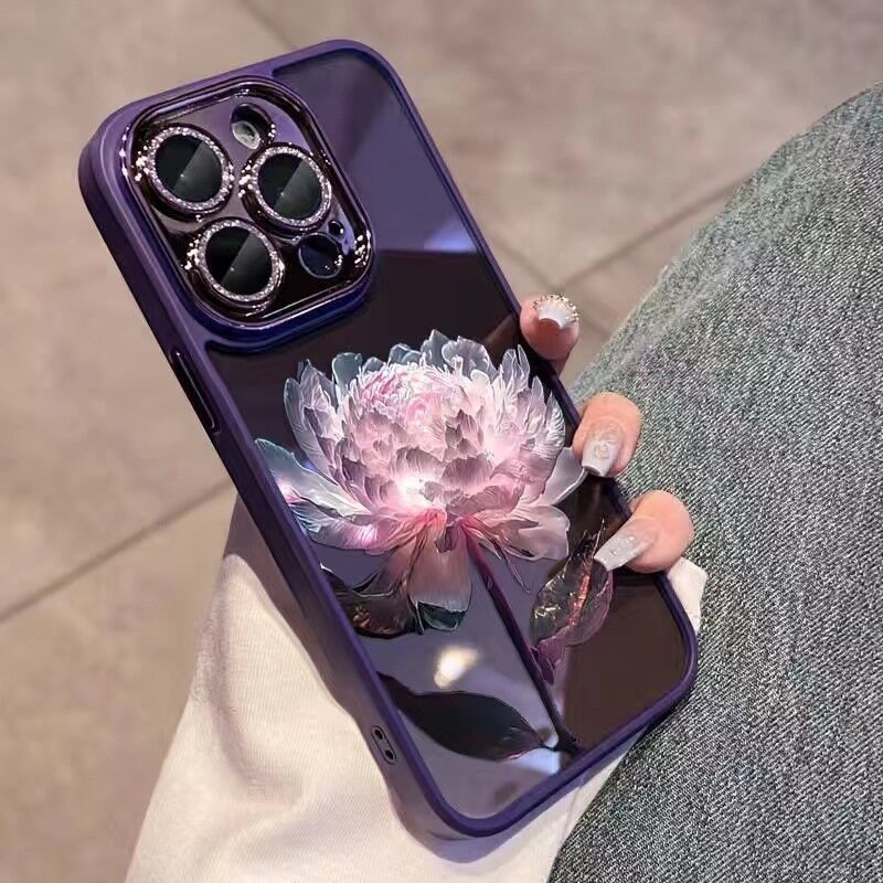  IPhone 15 Pro Max Trường Hợp iPhone 14 Pro 12 Max Ốp điện thoại chống sốc Với Ống Kính tấm dán bảo vệ ống kính Rhinestone Phù Thủy Mô Hình Thích Hợp Cho Cô Gái Iphone11promax 