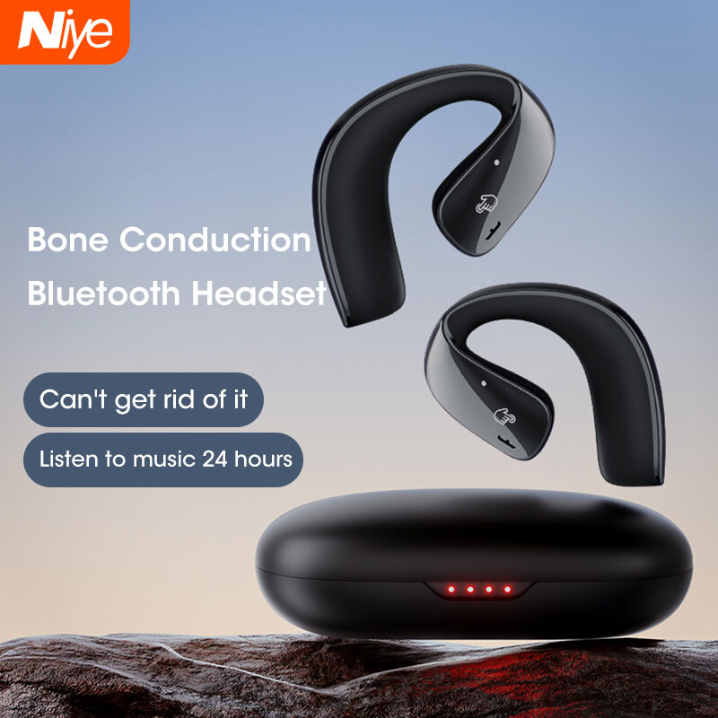 Niye Bluetooth Tai Nghe Truyền Âm Qua Xương Thể Thao Tai Nghe Gắn Tai ENC Giảm Tiếng Ồn Call Tai Nghe Bluetooth Tai Nghe Không Dây Bluetooth Tai Nghe Bluetooth