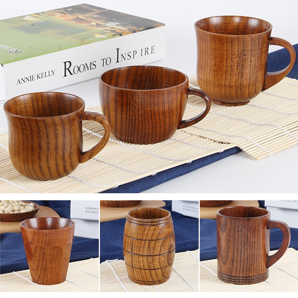 Gambar ?CW? High quality creativewood mugwinekettle Insulation teaFor family tea room bar Beer Milk Drinkware