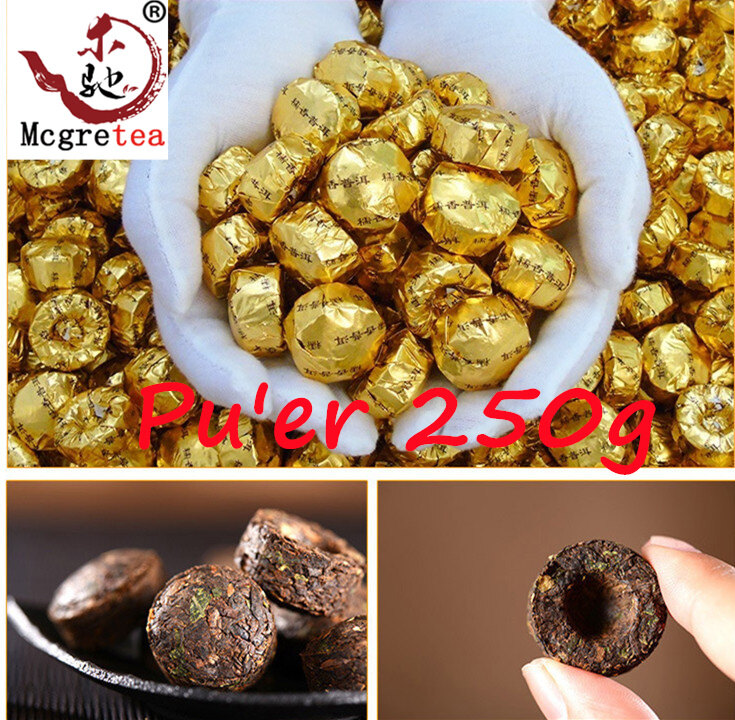Gambar (Mcgretea ??? ?? ?????? 250G) puer Teh Pulut Beras Wangi Pu Er Teh Xiaotuo Teh Xiaojin Batu Bata Pu Er Dimasak