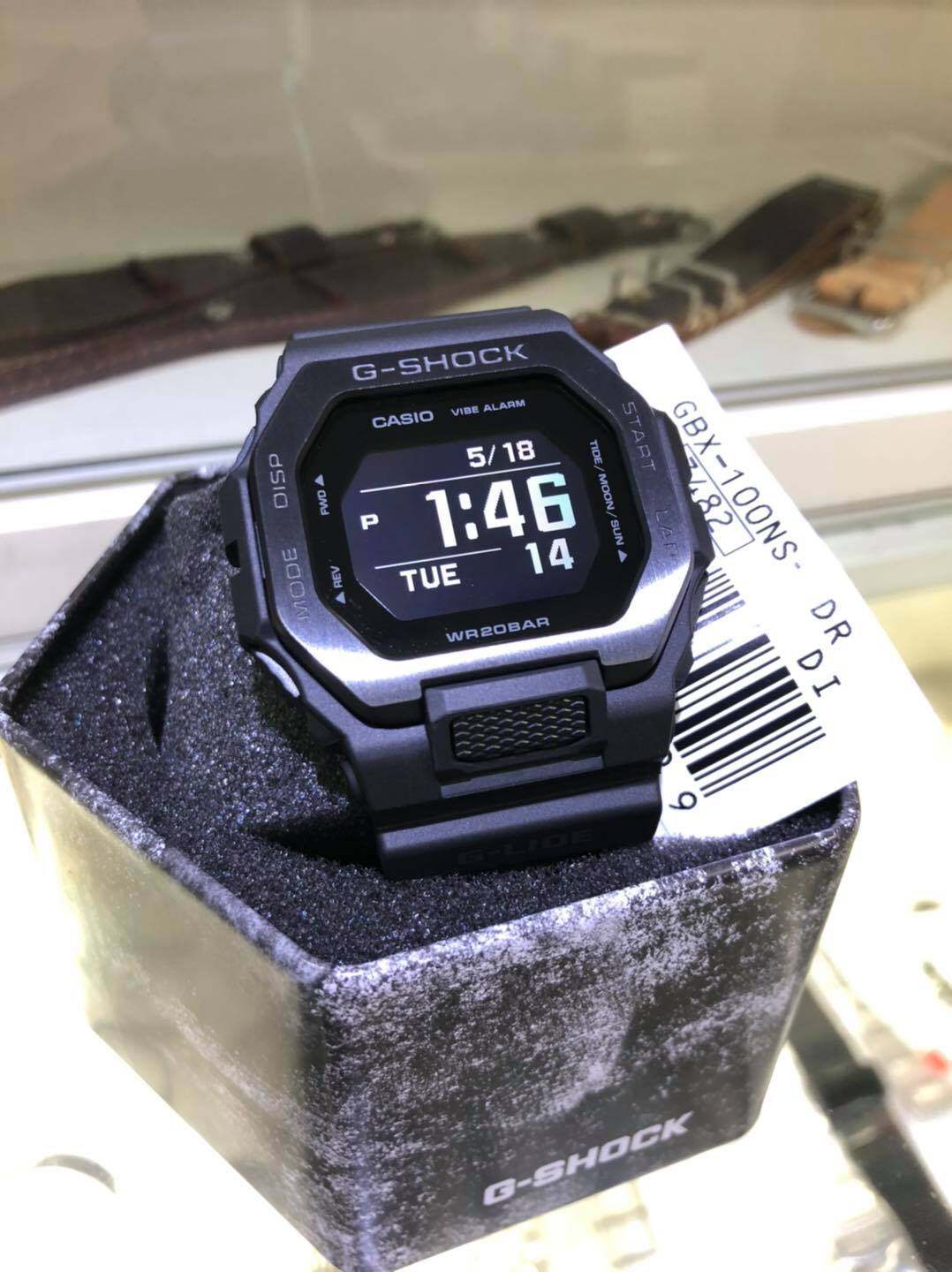 OFFICIAL WARRANTY) Casio G-Shock GBX-100NS-1 G-Lide Digital Bluetooth Step  Tracker Black Resin Watch GBX100 GBX-100 GBX100NS GBX100NS-1 GBX-100NS-1DR  Lazada