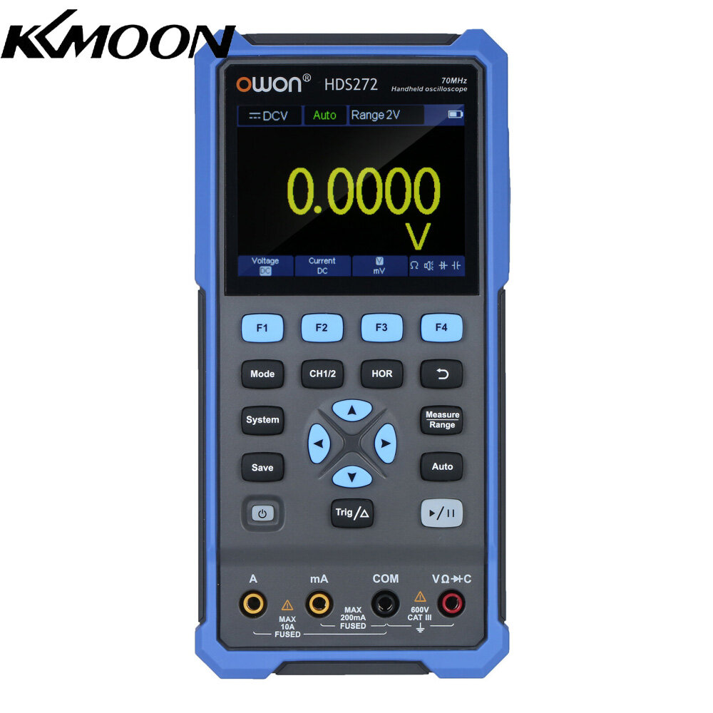 Kkmoon đồng hồ vạn năng dao động cầm tay 2 trong 1 owon đồng hồ vạn năng dao động phòng thí nghiệm 2 kênh đồng hồ vạn năng true-rms kỹ thuật số với băng thông 70 mhz 250msa/s màn hình lcd màu 3.5 inch cho âm thanh xe hơi đồ điện tử ô tô