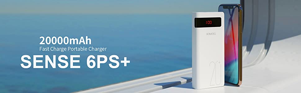 ROMOSS Sense 6PS+ Fast Charge Type C Power Bank, 20000mAh 18W PD Portable Charger with 3 Inputs & 3 Outputs 17 fd7aa40ec2971f52eaac646da7de1f5f