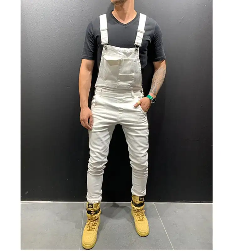 mens ripped denim overalls