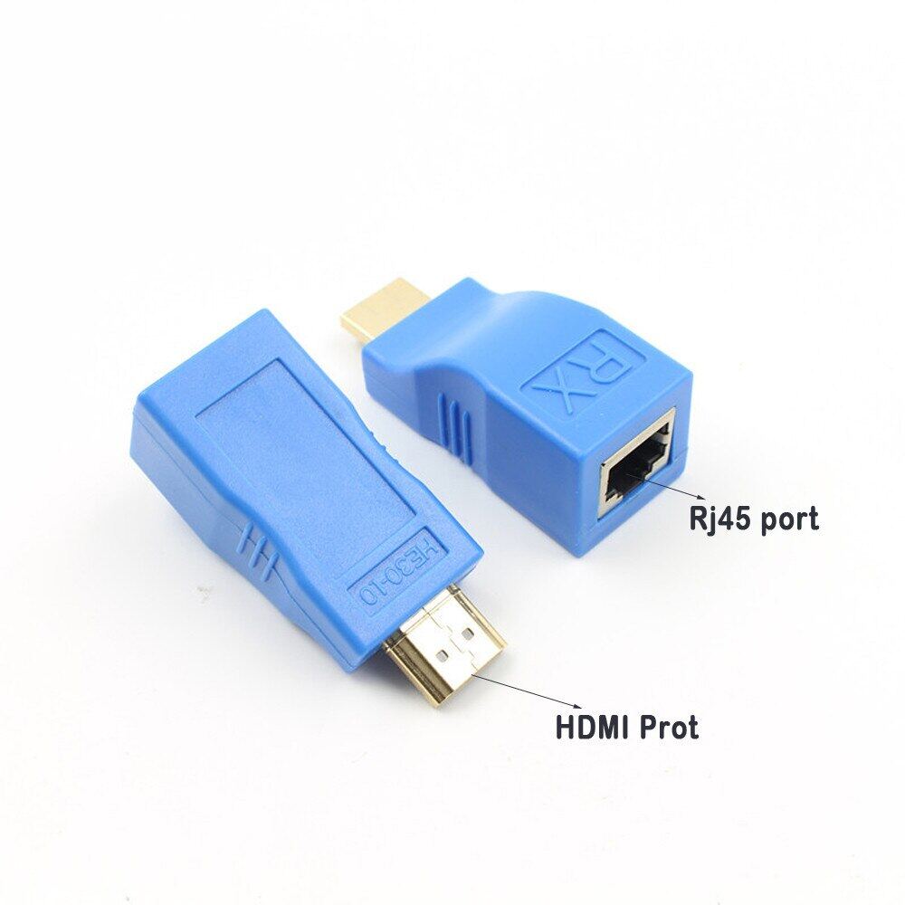 2 Bộ Mở Rộng HDMI 1080P Sang RJ45 Over Cat 5e 6 Bộ Chuyển Đổi Mạng LAN Ethernet Màu Xanh Dương Dropship 180108 5