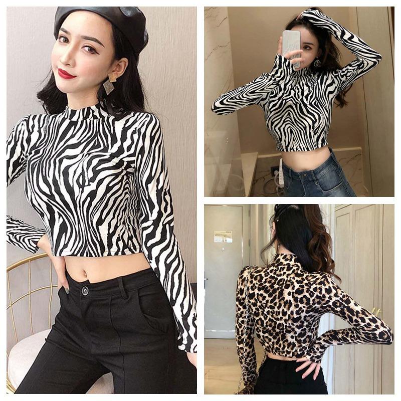 Women's Leopard/Zebra Print Turtleneck 