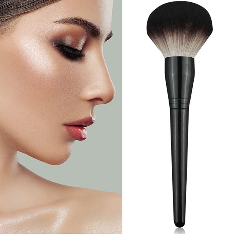 Cọ đánh phấn lớn cực dài màu đen mới cọ trang điểm đơn cọ đánh phấn lỏng đơn dung tích sửa chữa nổi bật tay cầm bằng gỗ