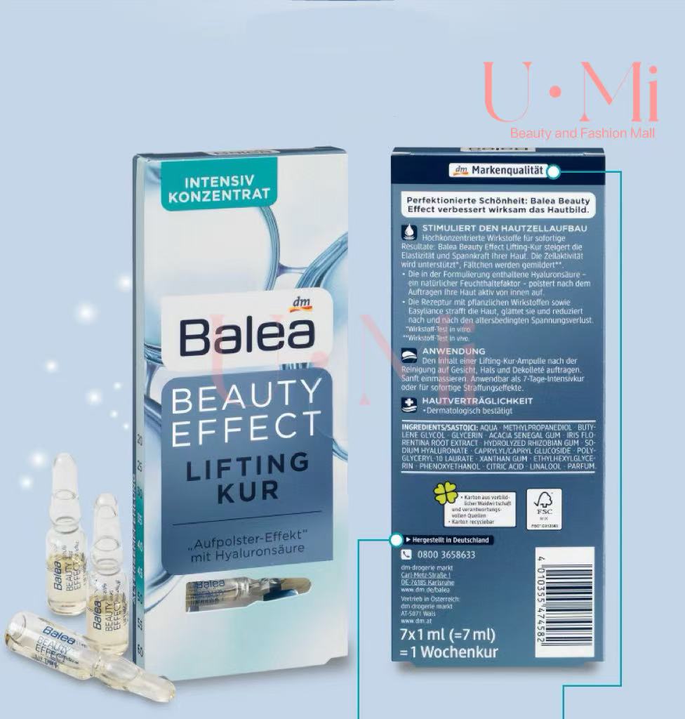 Balea Beauty Results Skin Tightening Massager Tube with Hyaluronic Acid (7X1Ml) X3 Skin Care Accessories ราคา 1,381 บาท*ส่งฟรี
