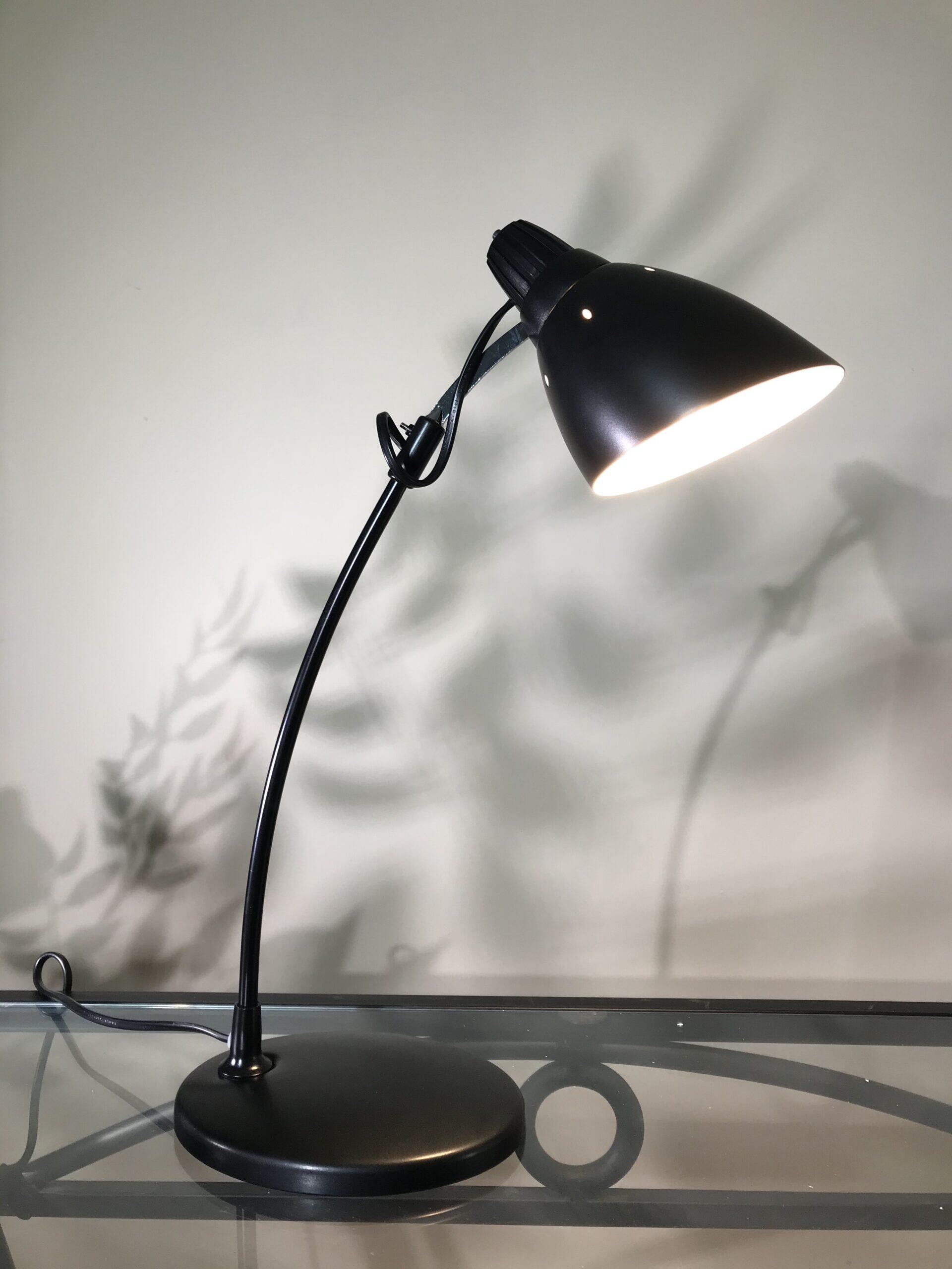 Black Metal Arm Table Lamp Study, Best Table Lamp For Studying