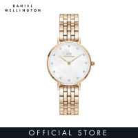 Daniel Wellington Petite Lumine 28mm 5-Link Rose Gold MOP White Dial - Watch for women - Stainless Steel watch strap - Mother of pearl crystals dial - DW official - Womens watch - Female watch - Ladies watch - Authentic