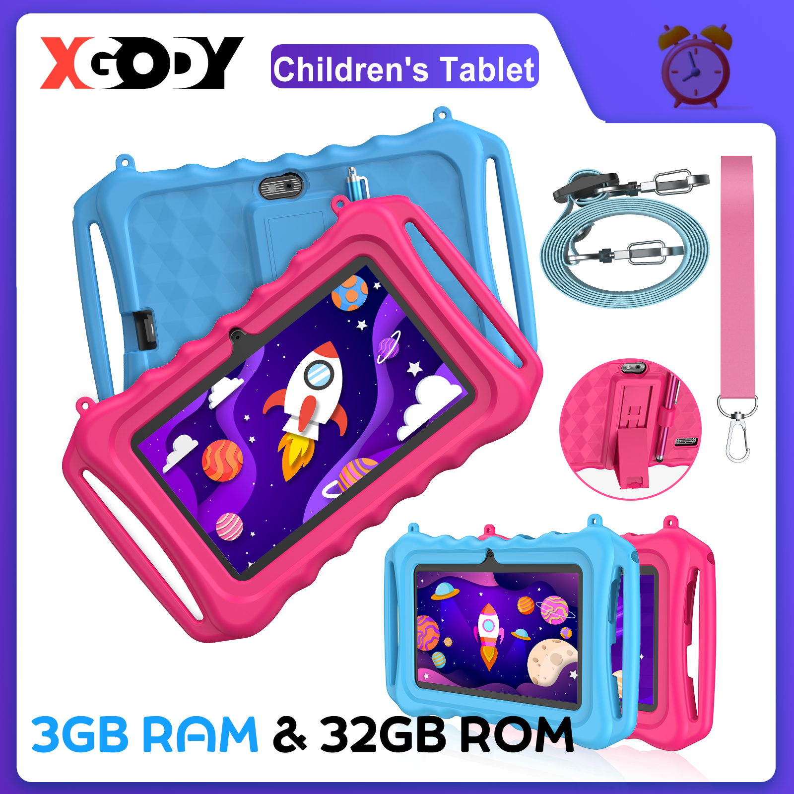 XGODY T702 Pro-MAX kid's Tablet 7 Inch WiFi Children's Tablet 32GB Android Tablet Children's Dual Camera Educational Game Parental Control with YouTube Netflix ราคา 1,811 บาท*ส่งฟรี