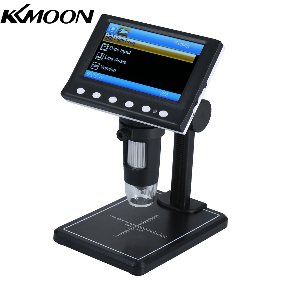 Kkmoon kính hiển vi kỹ thuật số 4.3-i-nch kính hiển vi lcd độ phóng đại 1000x kính hiển vi di động kính hiển vi máy quay video với 8 điều chỉnh được l-ed ánh sáng 4.3