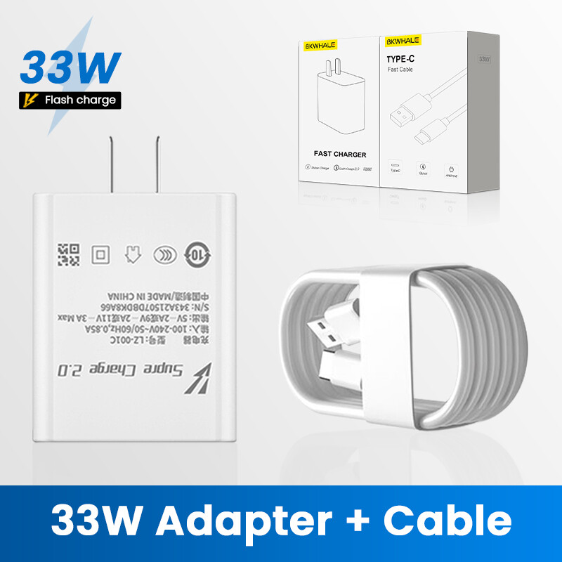 BKWHALE Củ sạc Sạc nhanh 33W / Củ cáp sạc nhanh 3A Type C Bộ sạc Flash Đối với Vivo