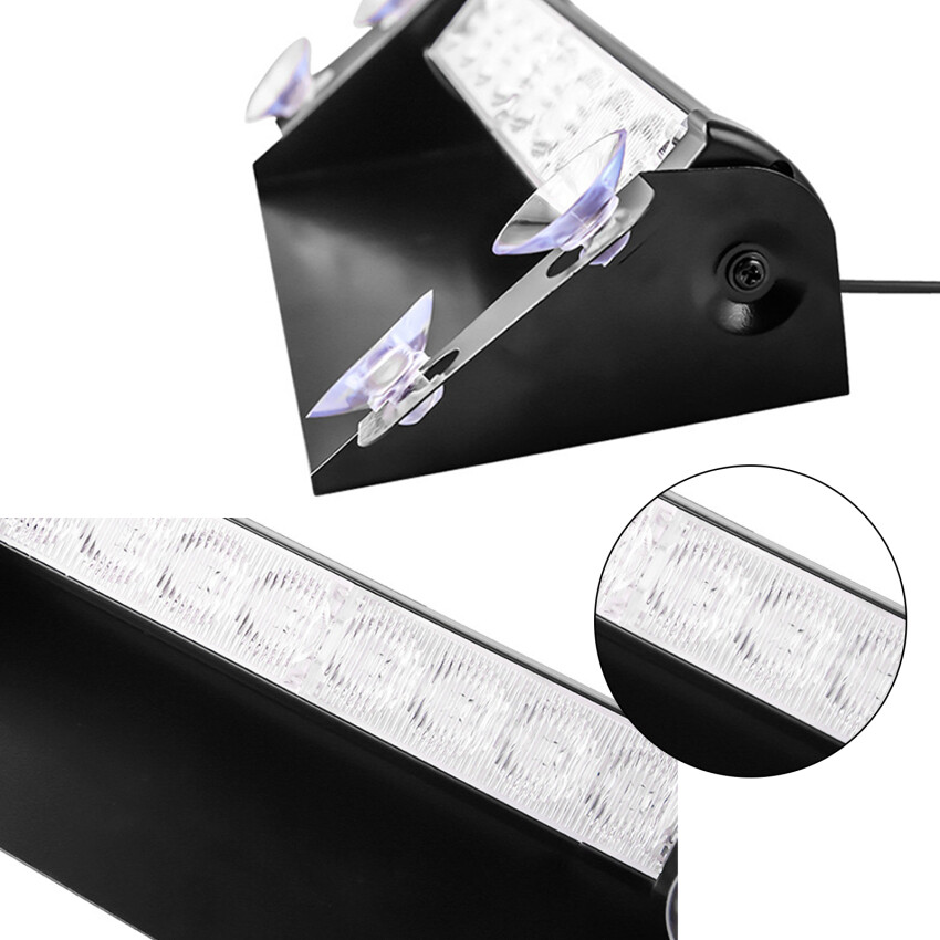 Đèn LED Nhấp Nháy Cho Ô Tô Đèn Cảnh Sát Đèn Tín Hiệu Màu Đỏ/Xanh Dương Vàng/Trắng Đèn Nhấp Nháy Khẩn Cấp Đèn Cảnh Báo Kính Chắn Gió 12V