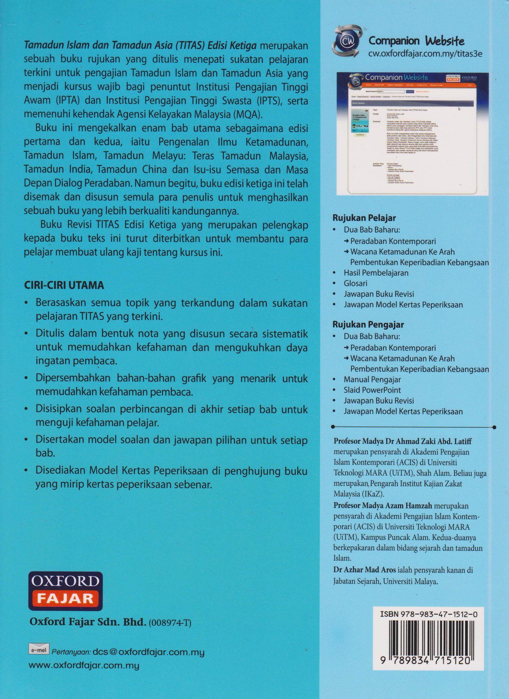 Tamadun Islam Dan Tamadun Asia Titas Buku Teks Edisi Ketiga Lazada
