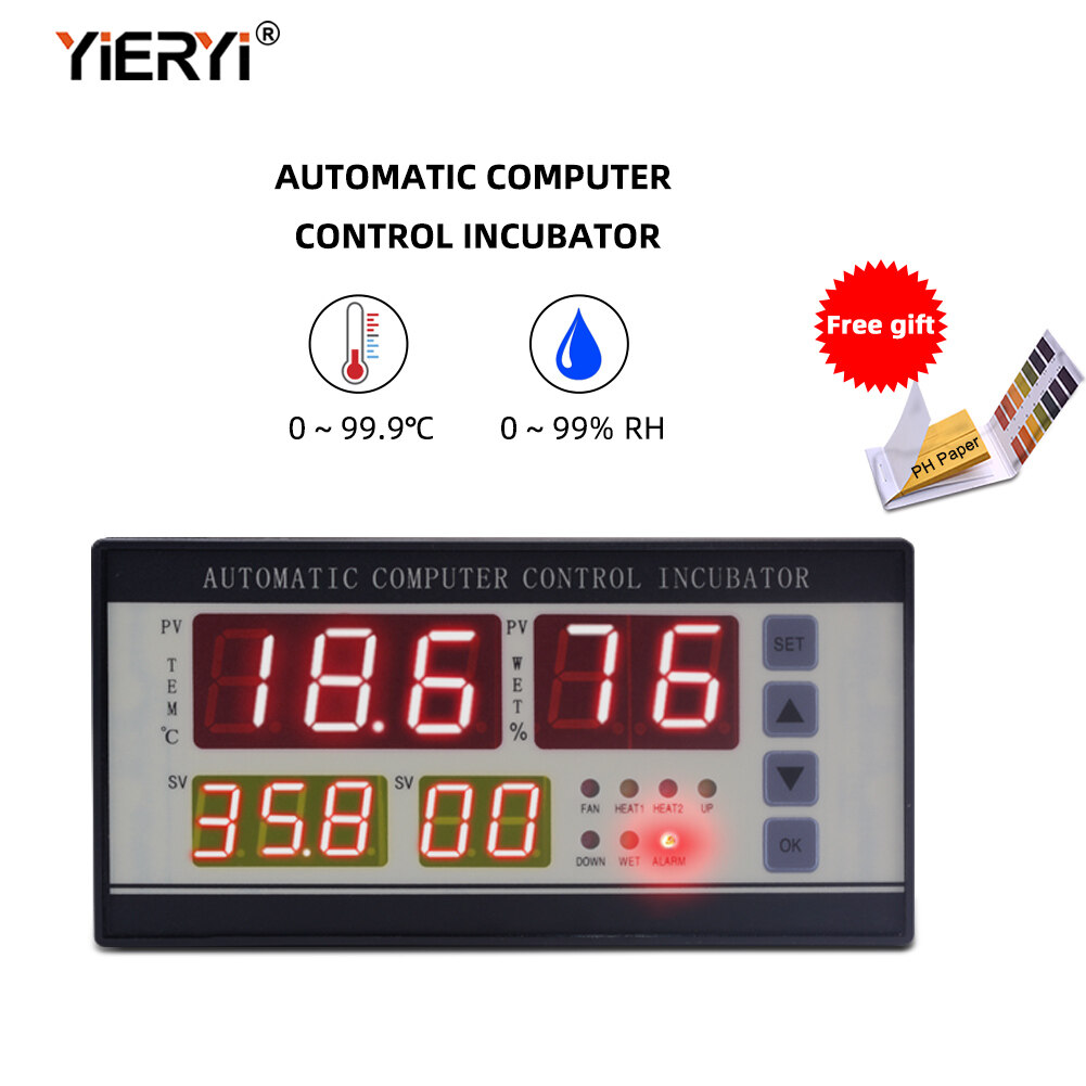 YIERYI XM-18 Digital Egg Incubator Fully Automatic, Hatchery Machine Thermostat Incubator Controller with Temperature Humidity Sensor for Chicken