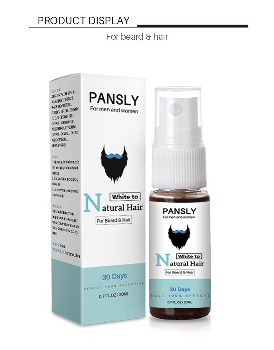 Lissng Pansly Restore White Gray Beard Hair To Natural Hair