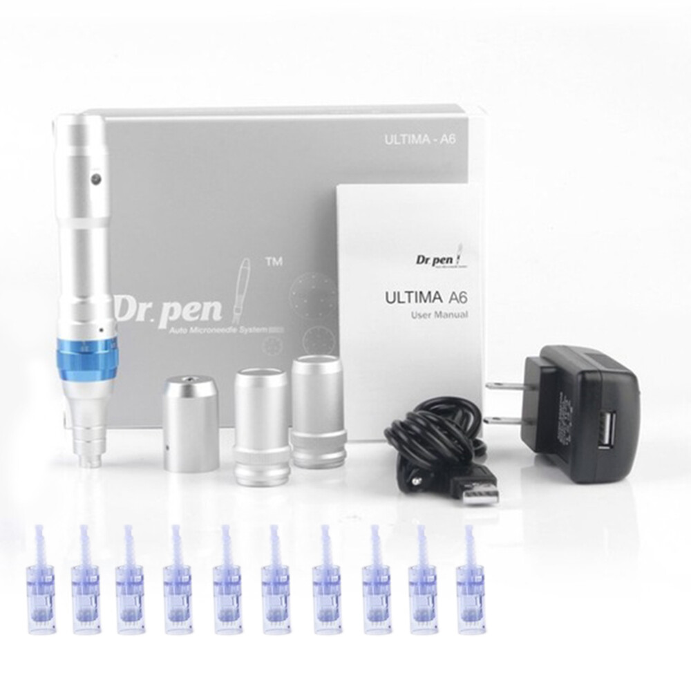 Gambar Dr. Pen Ultima A6 Electric Wireless Professional Microneedle Skincare Kit including, 10 Cartridges