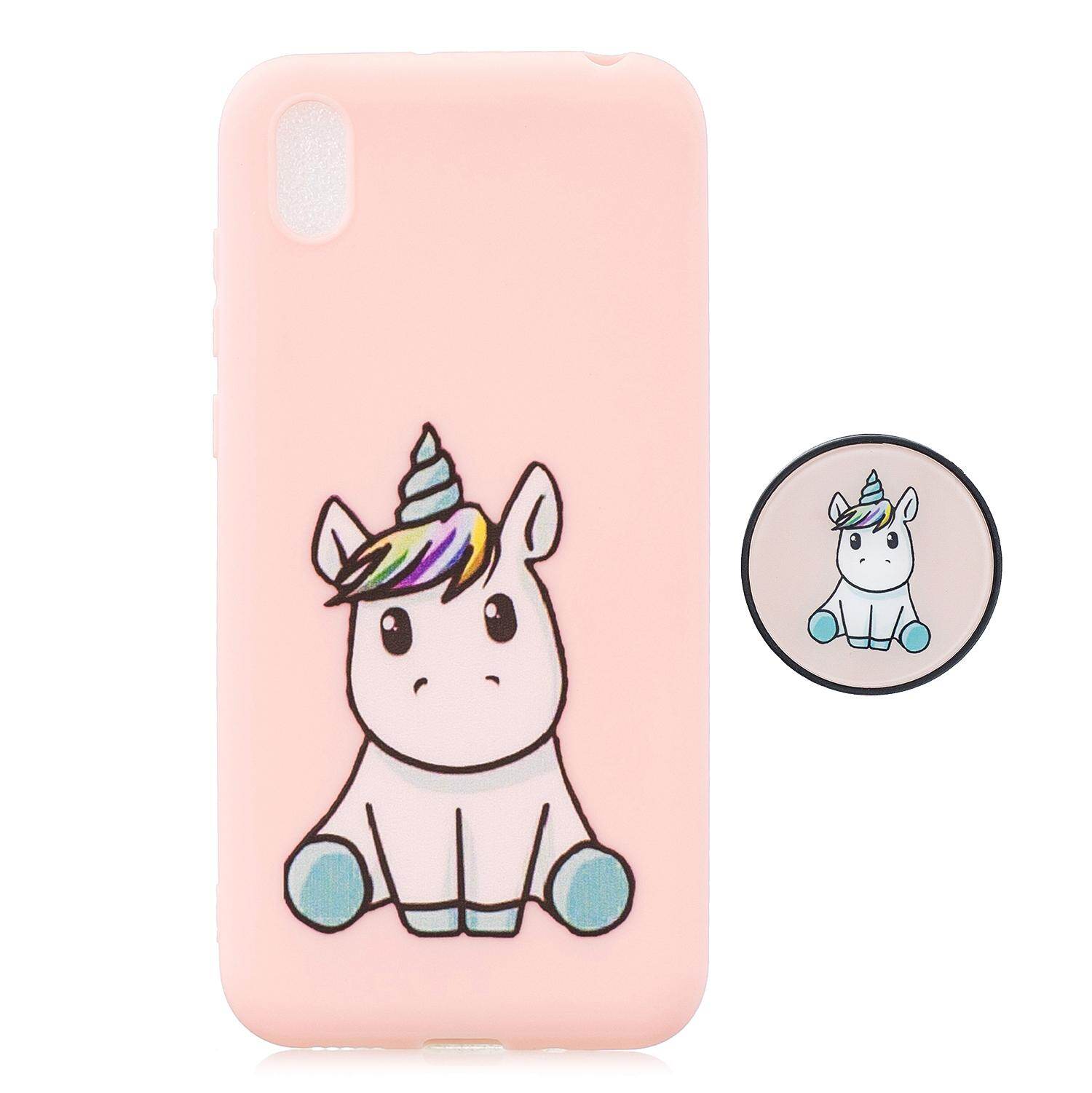 Untuk Samsung A10 Kartun Pola Warna Solid Tpu Perlindungan