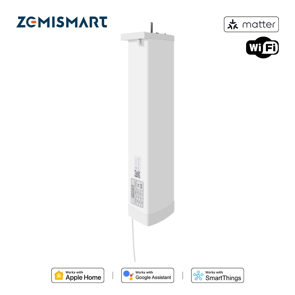 Zemismart Matter over Wifi Electric 82 Sliding Curtain Motor,Support SmartThings/Google/Home App Control Smart Curtain System ราคา 1,100 บาท*ส่งฟรี