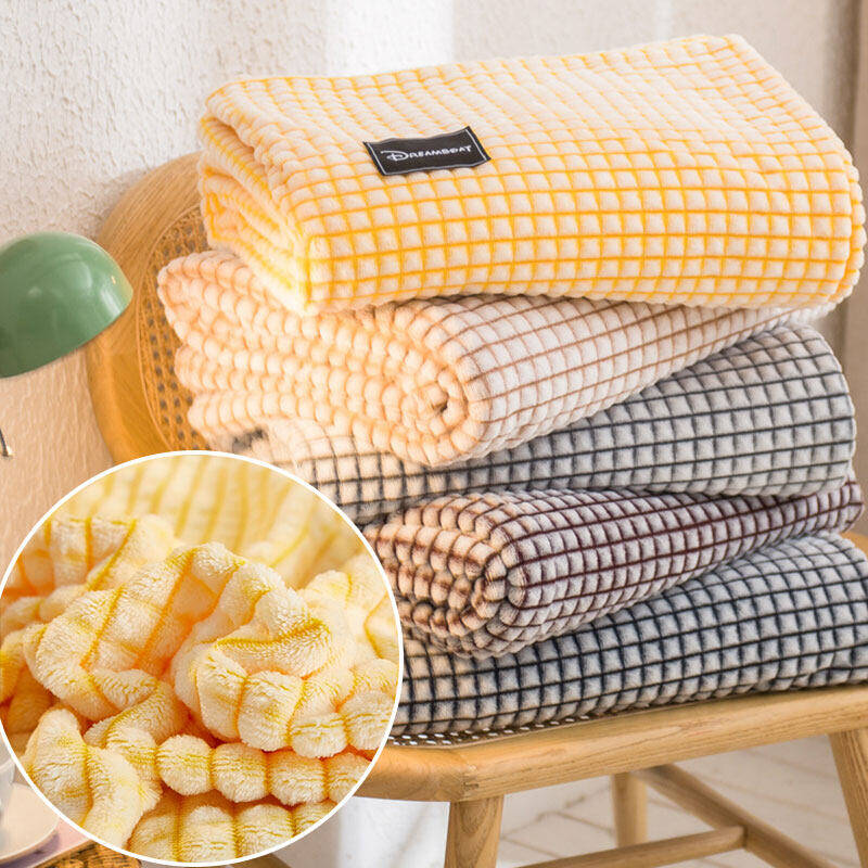 Chăn Lông Cừu Sữa Thân Thiện Với Làn Da Nhật Bản, Chăn Điều Hòa Không Khí Ngủ Trưa Lông Cừu San Hô Ấm Áp Chăn Sofa