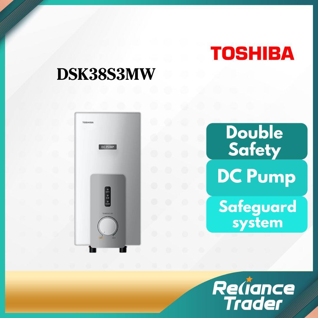 Toshiba Instant Water Heater With Pump (3800W) DSK38S3MW / Rezo Inverter DC Pump Water Heater (4200W) CORAL 42P Harga  419 Ringgit*Penghantaran Percuma