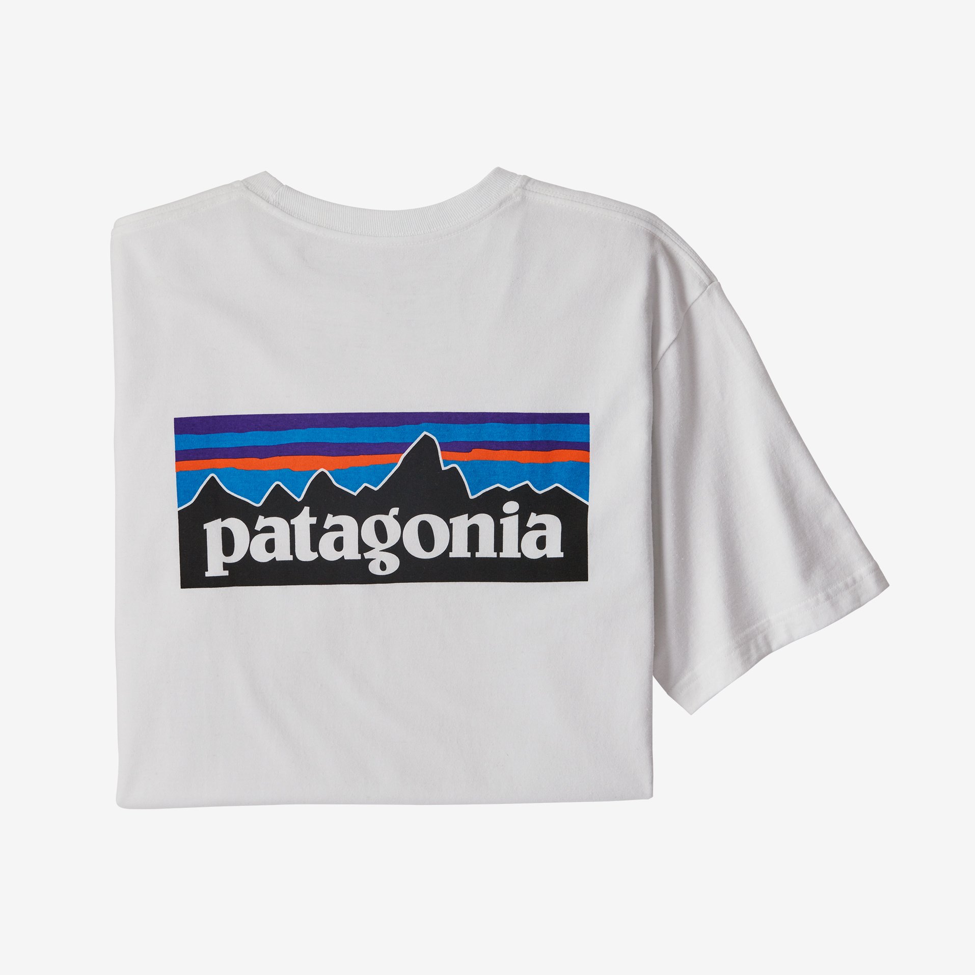 Patagonia/patagonia áo thun ngắn tay mẫu nam nữ mùa hè p-6 in logo núi cổ điển 38504
