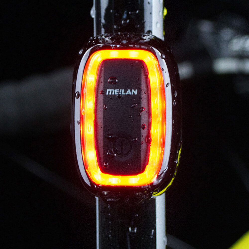 Meilan Đèn đuôi cảm biến phanh thông minh chống thấm cho xe đạp đèn nhấp