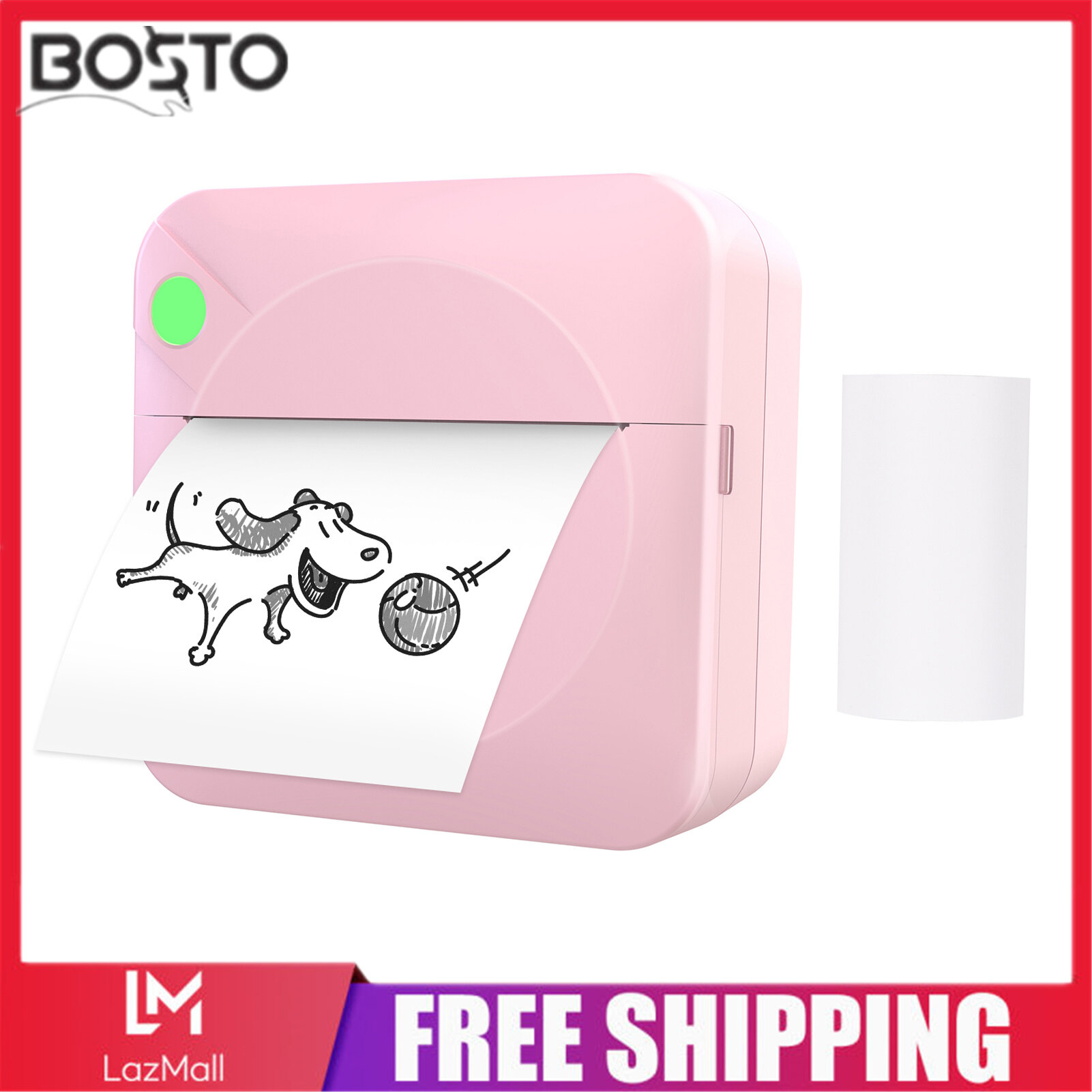 Máy In Ảnh Bỏ Túi Mini Máy In Nhiệt Cầm Tay Kết Nối BT Không Dây 203DPI Cho Nhãn Ảnh Giấy Biên Lai Nhật Ký Danh Sách Thủ Công Tự Làm Nhãn Dán Máy In Tức Thì Với 1 Cuộn Giấy In Nhiệt 57*30Mm Tương Thích Với Android